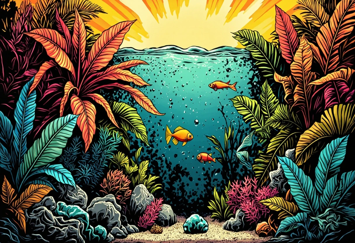 Biotop-Aquarium Südamerika – Amazonas-Biotop mit Wurzeln, Schwimmpflanzen und Neonsalmlern